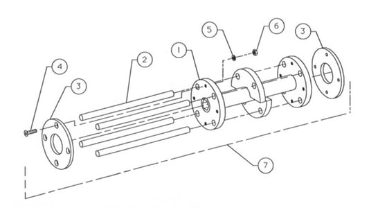 SP8E5HP50 Two Section Drum Assembly SP8 Series II Surface Planers Parts By General Equipment