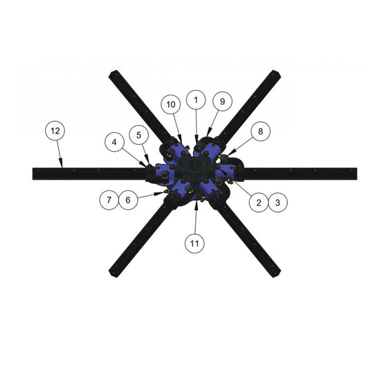 HDX600 Hydra Drive Extreme Riders Spider Assembly (Left Hand) Parts By Allen Engineering