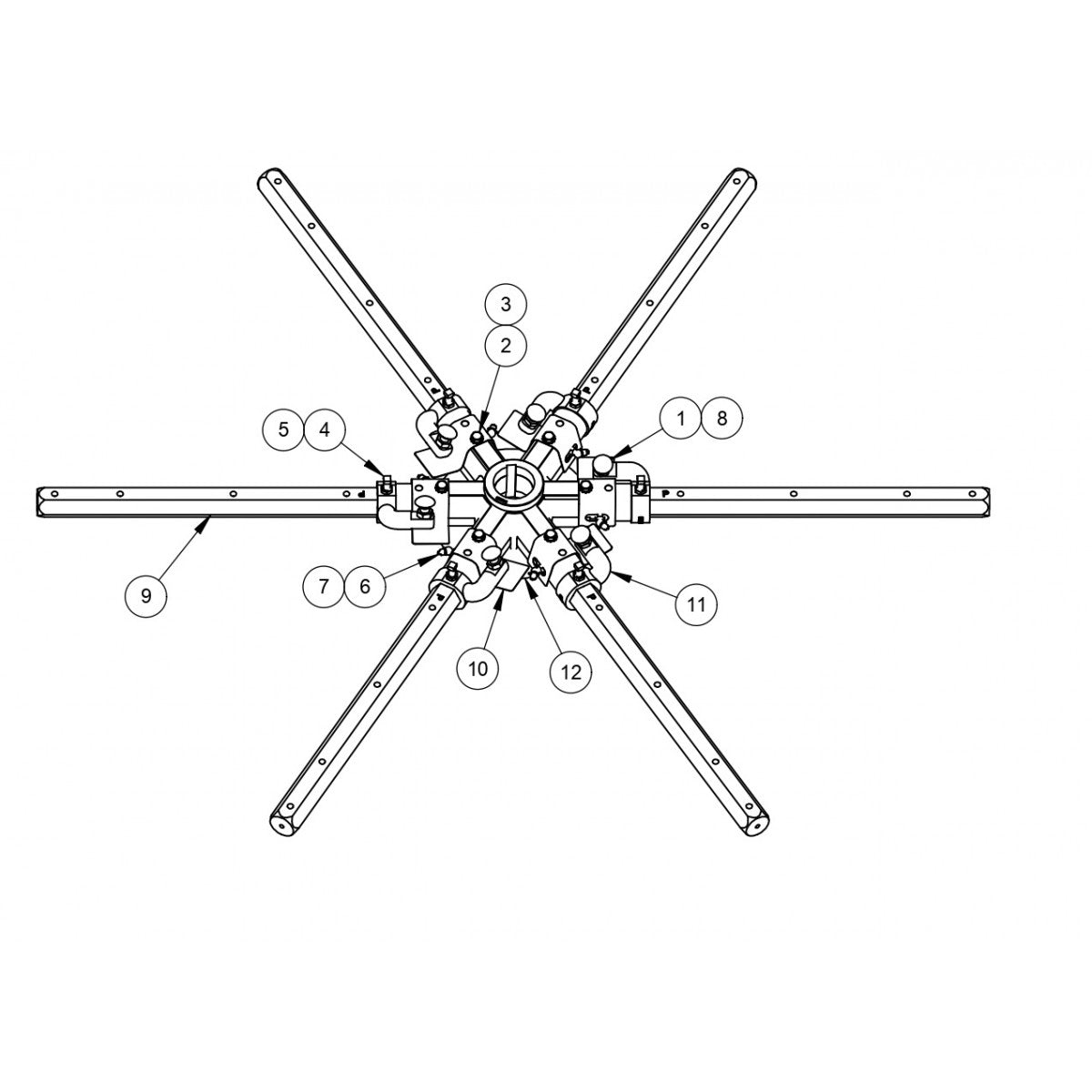 HDX780 Hydra Drive Extreme Spider Assembly (Left Hand) Parts by Allen Engineering