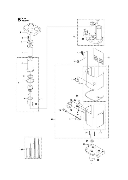 S 36 Motor Assembly Parts