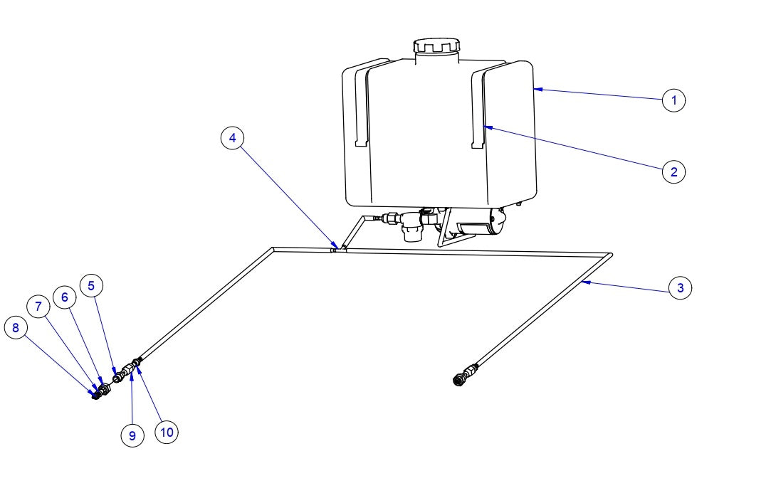 HP205 High Performance Riders Spray system Assembly-2 Parts by Allen Engineering