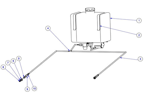 HP205 High Performance Riders Spray system Assembly-2 Parts by Allen Engineering