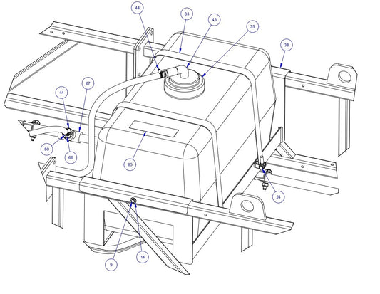 TRTP150B Triple Roller Tube Pavers Spray System Assembly-3 Parts by Allen Engineering