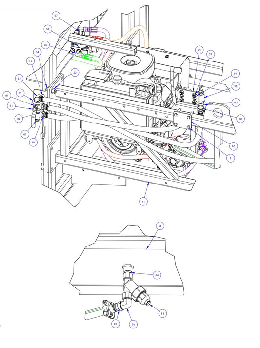 TRTP150B Triple Roller Tube Pavers Spray System Assembly-2 Parts by Allen Engineering