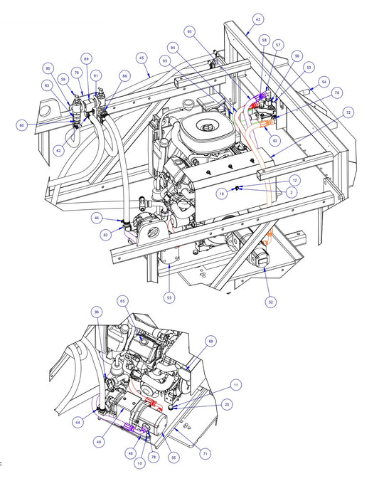 TRTP150B Triple Roller Tube Pavers Spray System Assembly-1 Parts by Allen Engineering