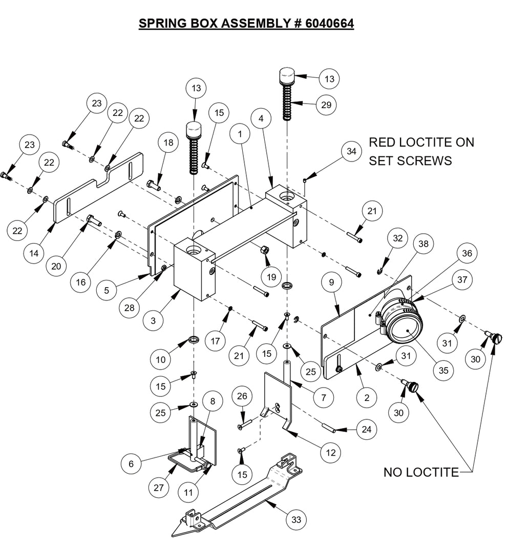 CC150XL-EE Spring Box Assembly