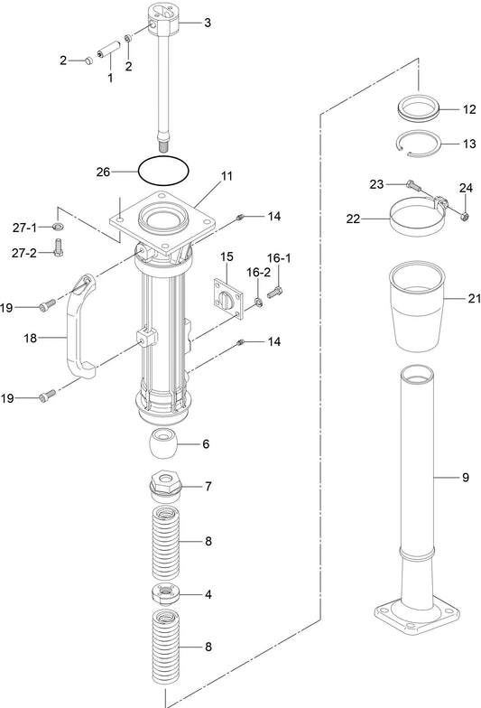 MTR40HF Spring And Guide Cylinder Assembly Parts