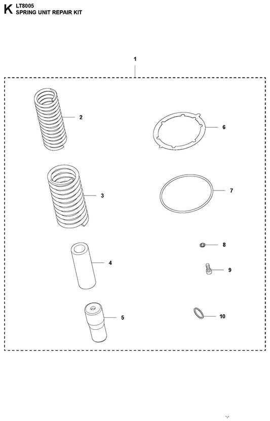 Spring Unit Repair Kit Parts For LT8005 Compaction Rammer By Husqvarna