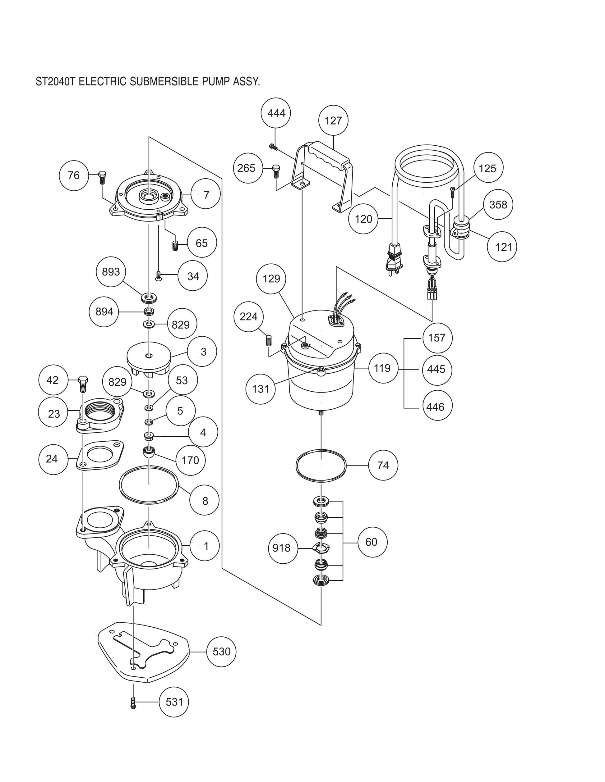 ST2040T Electric Submersible Pump Assembly Parts