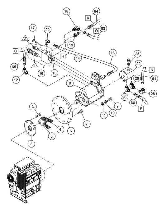 ST-45HRM Hydraulic Pump Assembly Parts