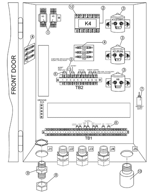 ST-45HRM Control Box Interior Door Assembly Parts