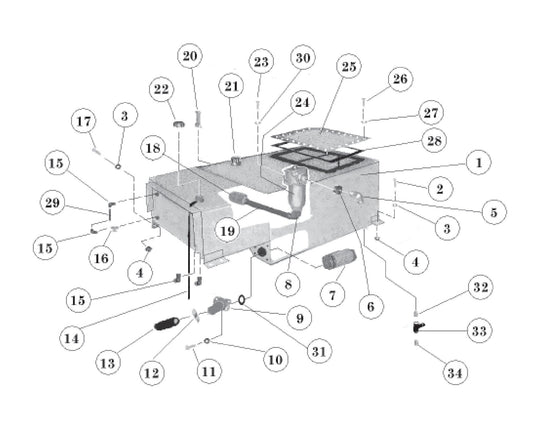 ST-70 Fuel and Hydraulic Tank Assembly Parts