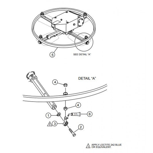 Stabilizer Ring Assembly Parts for HDA-Series Trowels by Multiquip Whiteman