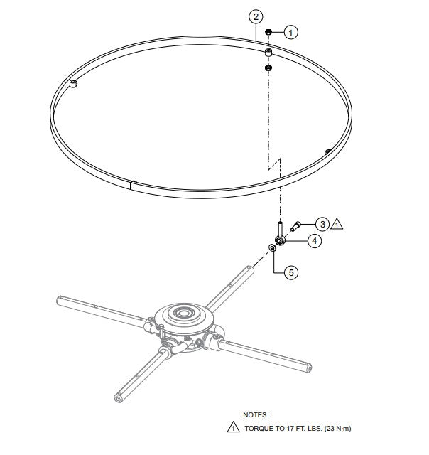 Stabilzer Ring Assembly Parts for HTH Series Trowels by Multiquip Whiteman
