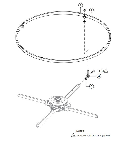 Stabilzer Ring Assembly Parts for HTH Series Trowels by Multiquip Whiteman
