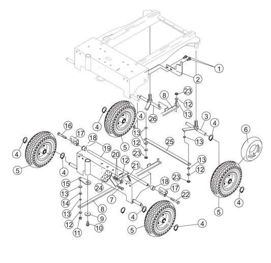 GB114BC Steering Assembly Parts by Multiquip