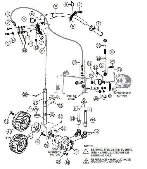 WBH-16EAWD Steering and Controls  Assembly Parts by Multiquip Whiteman