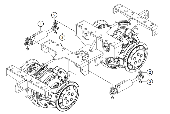AAAA RX1575- Steering Cylinder  Assembly Parts By Multiquip