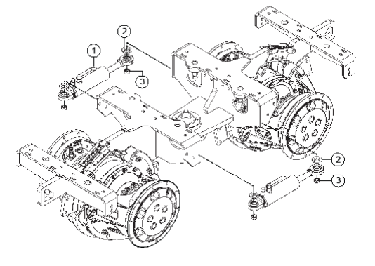 AA RX1575- Steering Clyinder Assembly Parts By Multiquip