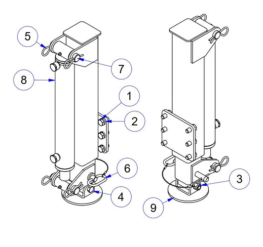 TRTP75 Steering Leg Assembly Parts by Allen Engineering