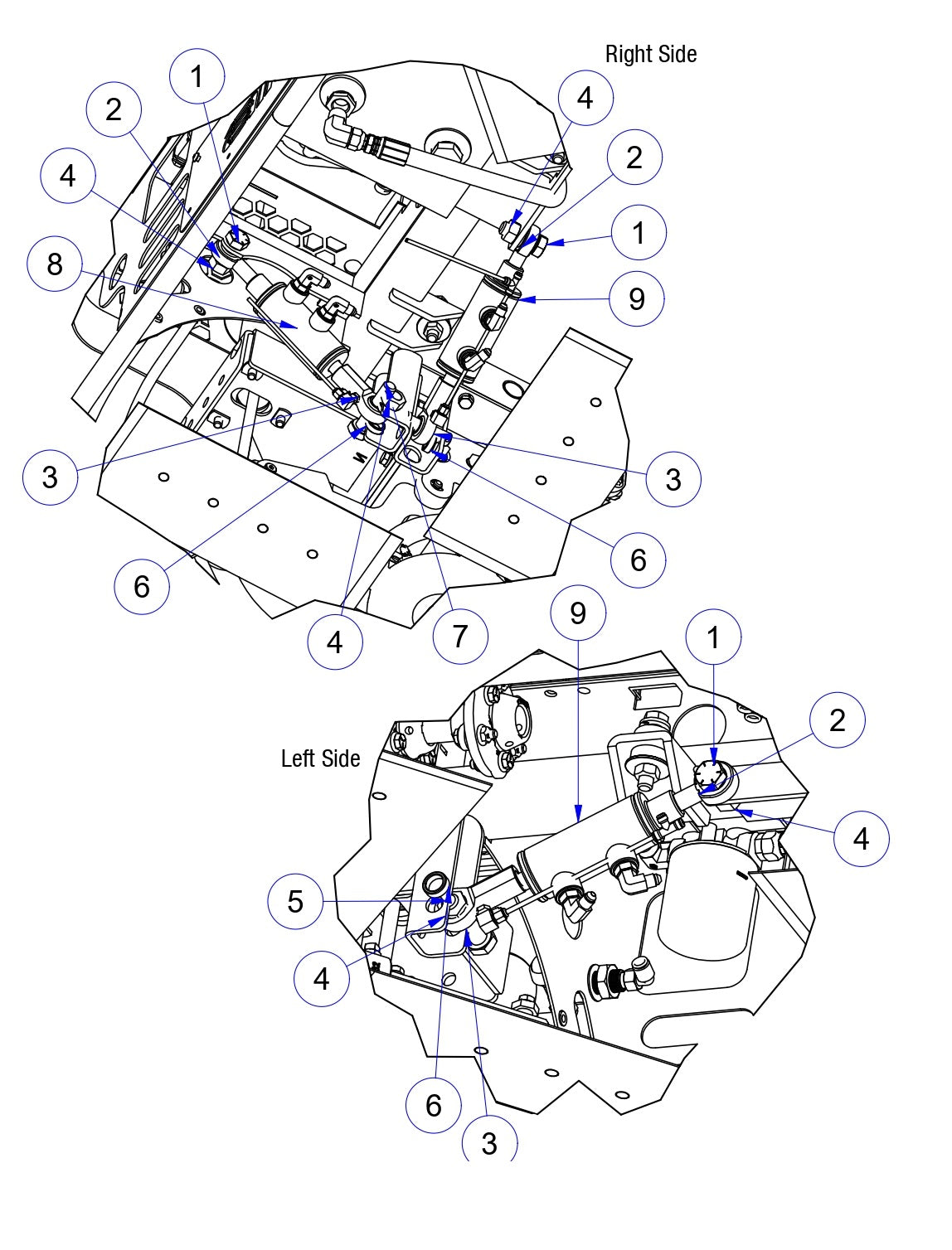 MP245 Mechanical Pro Riders Main Frame, Steering System Assembly Parts by Allen Engineering