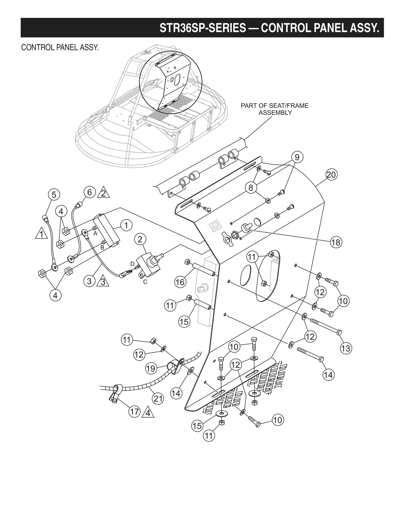 STR36SP STOW-Control Panel Assembly