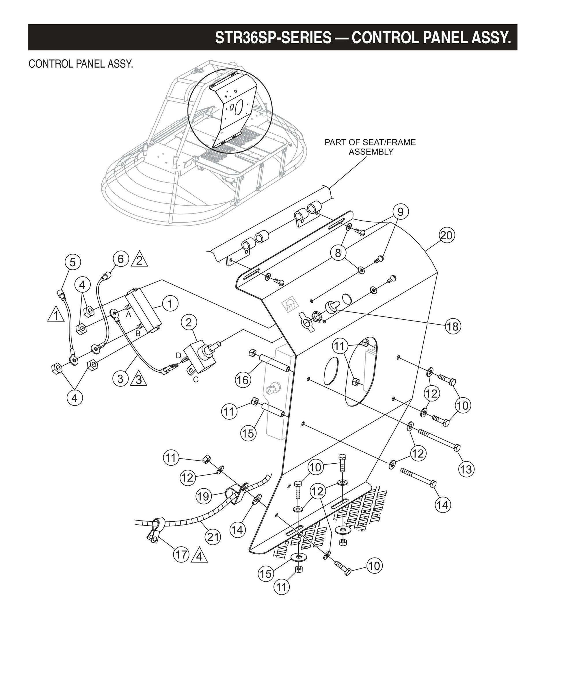STR36SP STOW-Control Panel Assembly