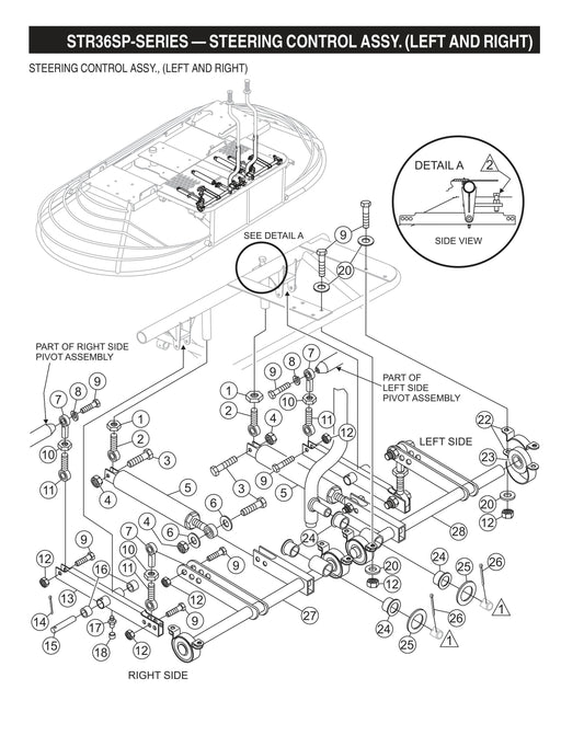 STR36SP STOW-Steering Control Assembly (Left and Right)