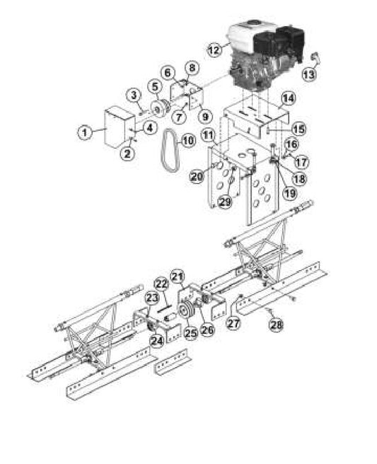 SA12 Straddle Mount Engine Kit Assembly  (10QX) Parts By Allen Engineering