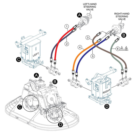 STXD6I Hydraulic Hose Assembly (LH-RH Steering Valves 1)