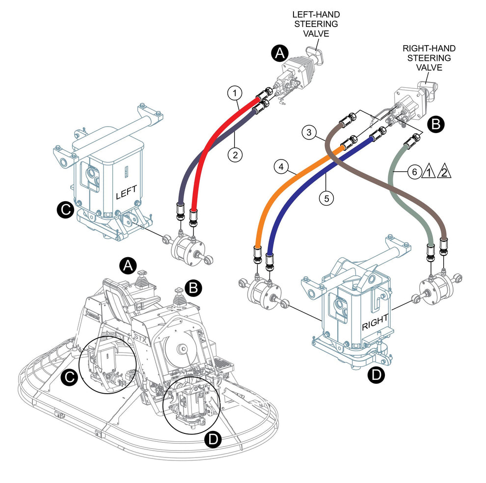 STXD6I Hydraulic Hose Assembly (LH-RH Steering Valves 1)