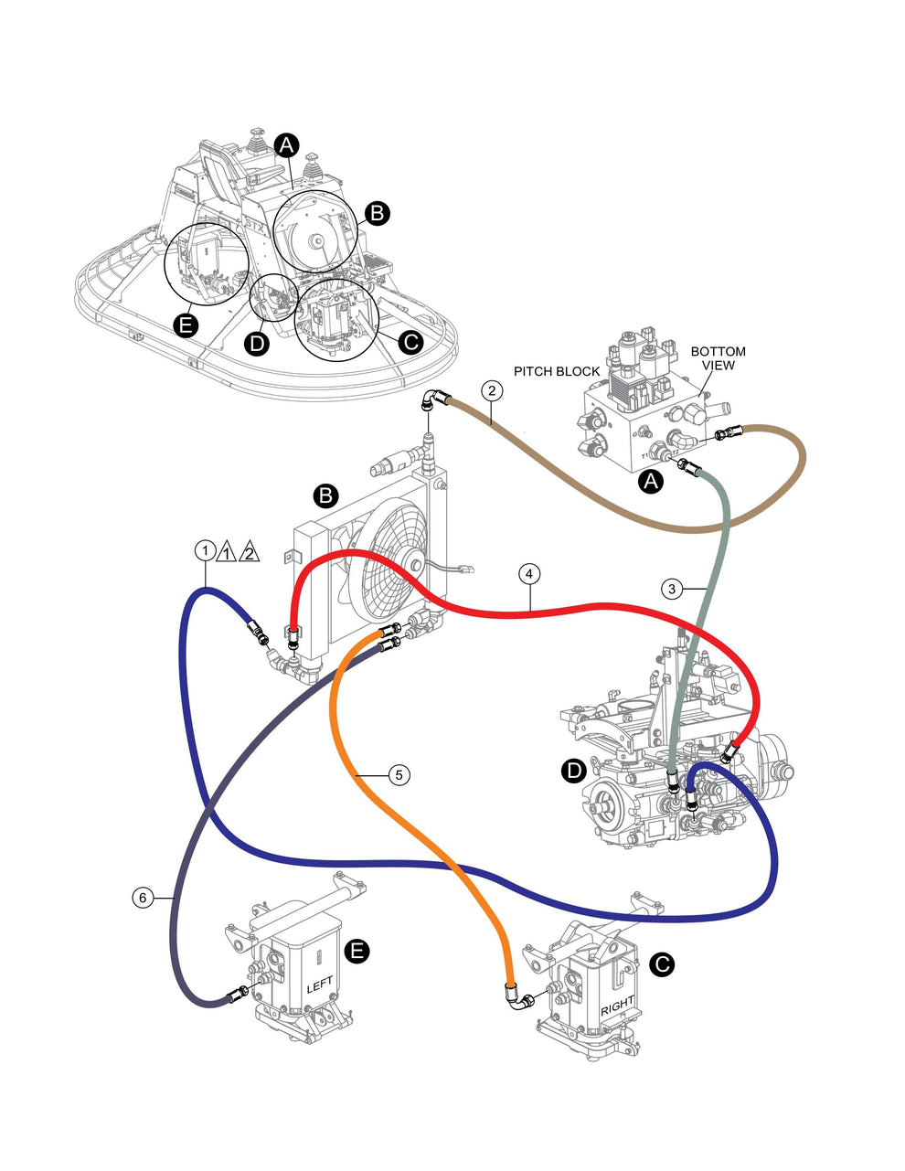 STXD6I Hydraulic Hose Assembly (Pitch Block/Cooler/Pump)