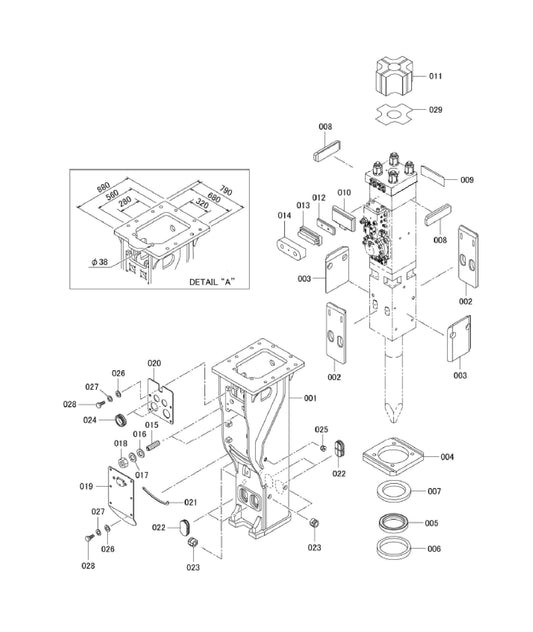 SV-Box Screw Type Adjuster Parts for FX770 By Husqvarna