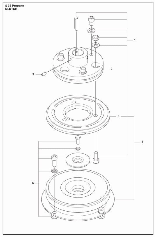 S 36 Propane Clutch Parts For S 36 Propane By Husqvarna