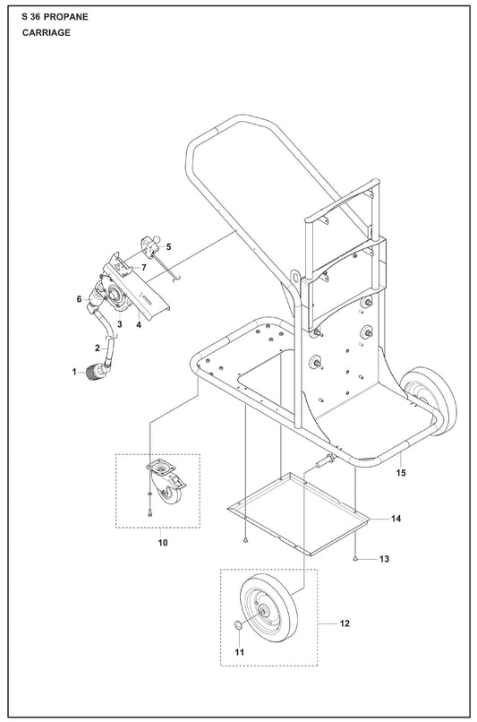 Carriage Parts For S 36 Propane By Husqvarna