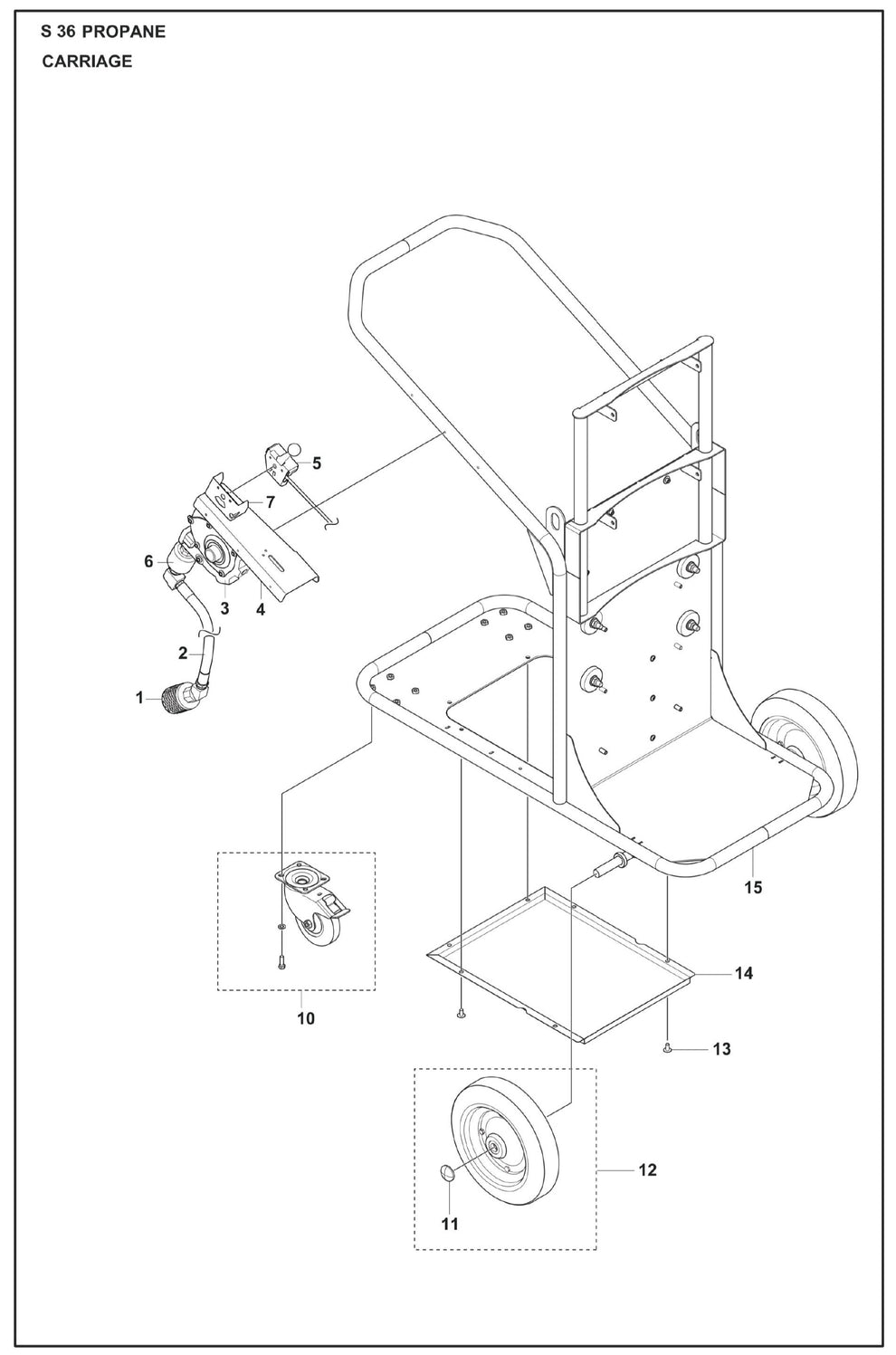 Carriage Parts For S 36 Propane By Husqvarna