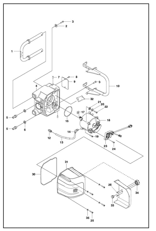 Saw Head Parts For WS 220 By Husqvarna
