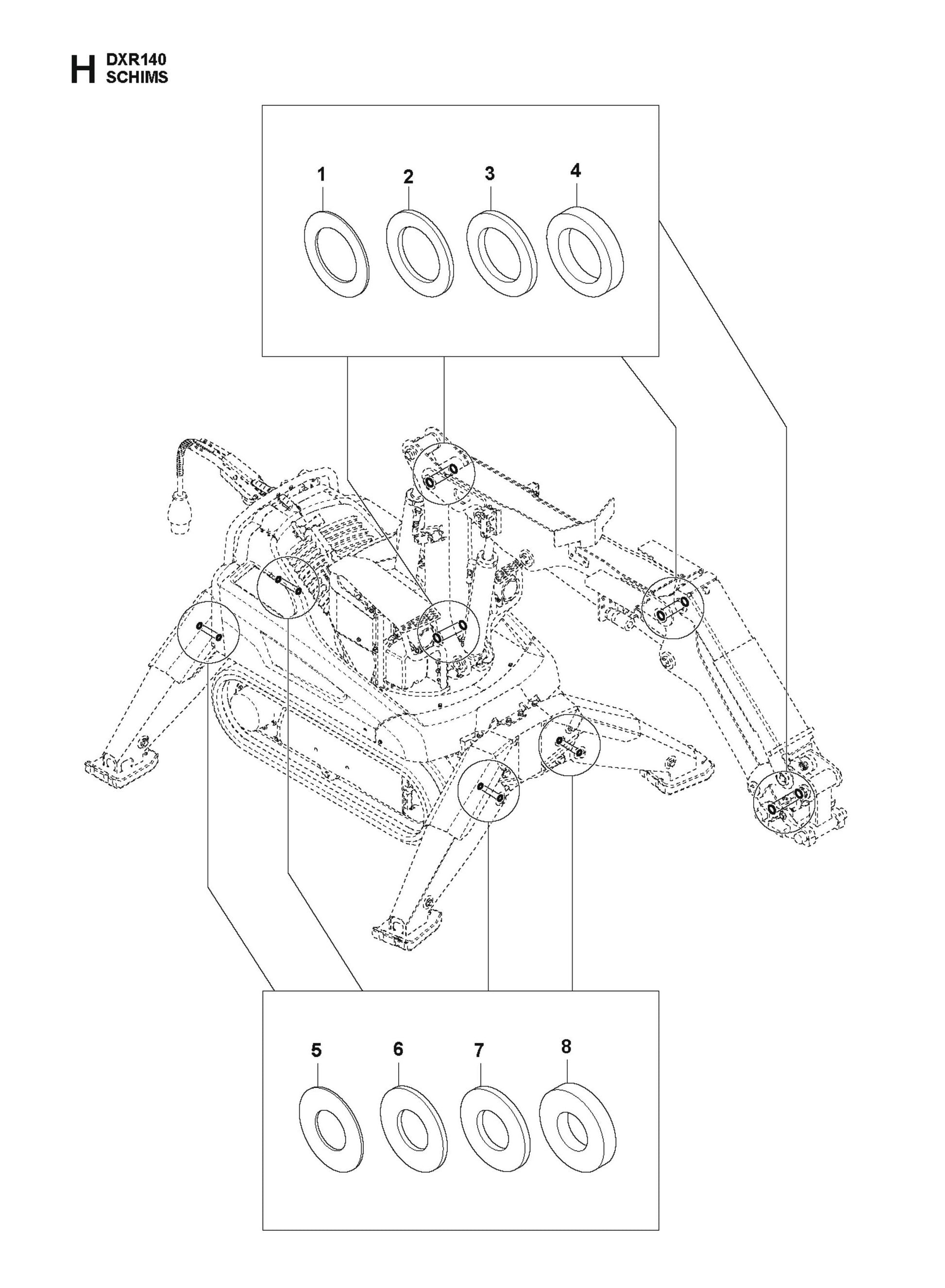 SCHIMS Parts for DXR 140 By Husqvarna