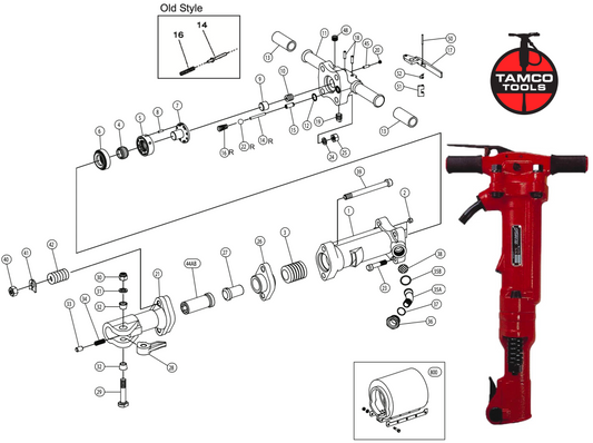 PB-90 Paving Breaker Replacement Parts by Tamco