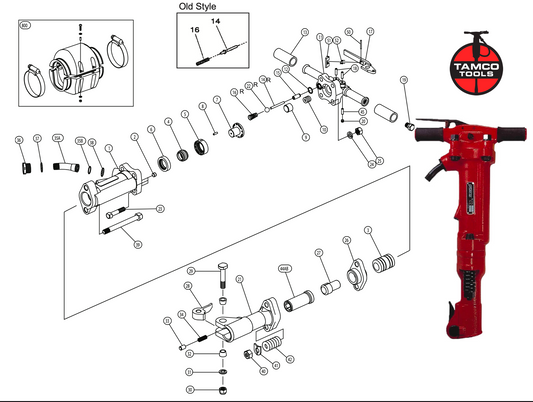 TPB-60 Paving Breaker Replacement Parts by Tamco
