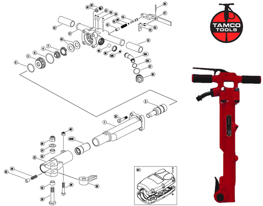 TPB-40 Paving Breaker Replacement Parts by Tamco