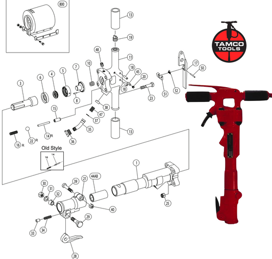 PB-30 Paving Breaker Replacement Parts by Tamco
