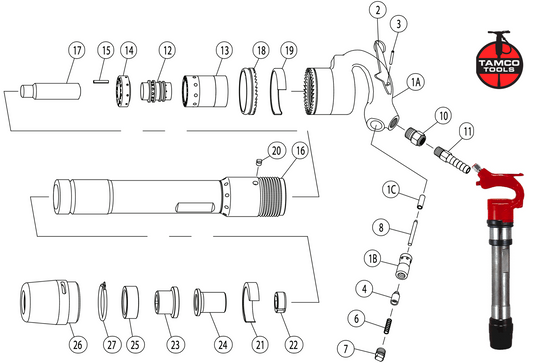 RB91HP Rivet Buster Replacement Parts by Tamco