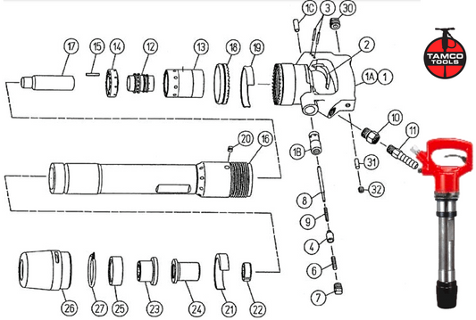 RB91HPD Rivet Buster Replacement Parts by Tamco