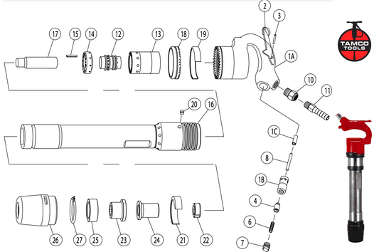 RB110 Rivet Buster Replacement Parts by Tamco