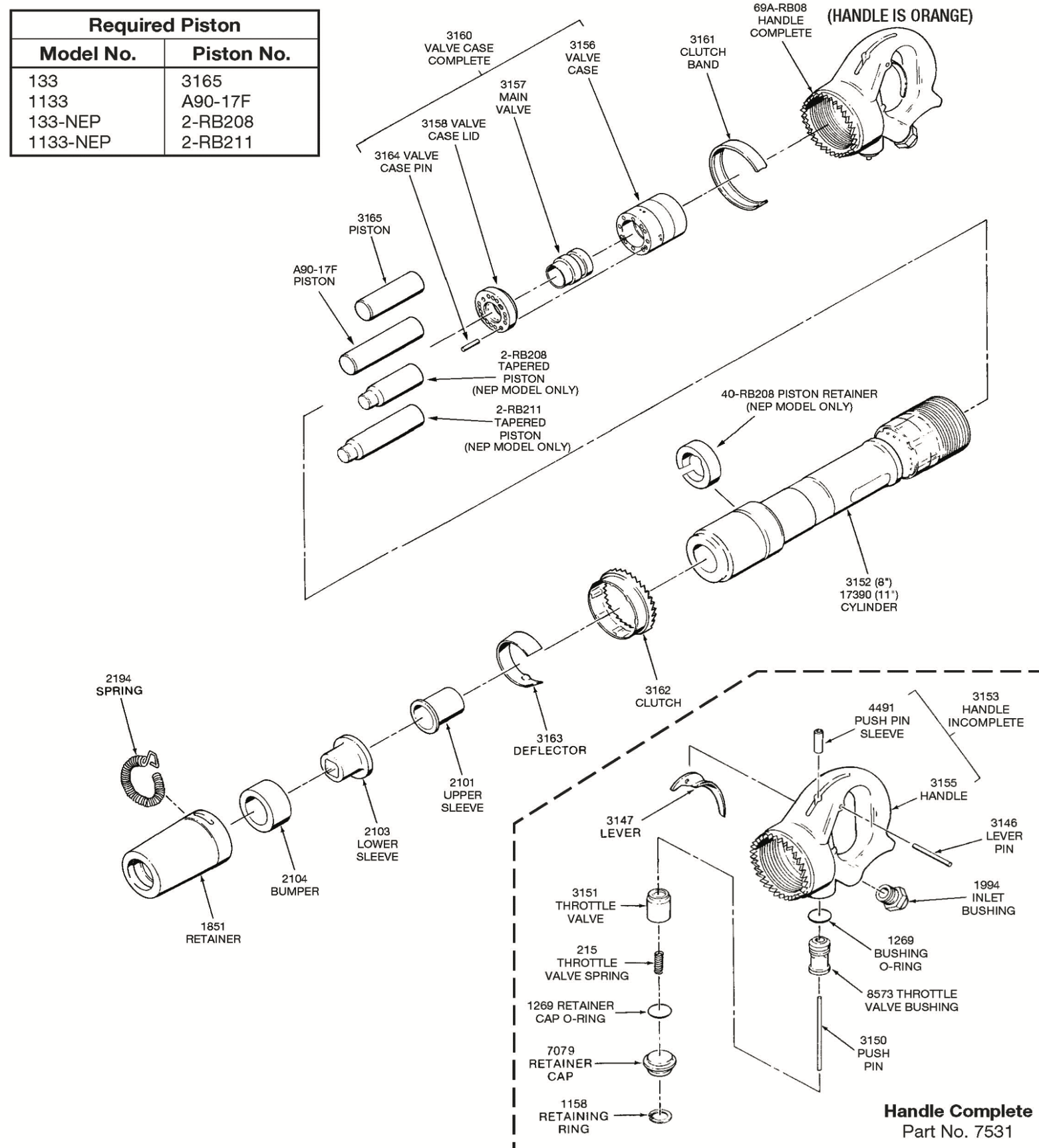 Tamco RB-1133 Rivet Buster Replacement Parts by Tamco