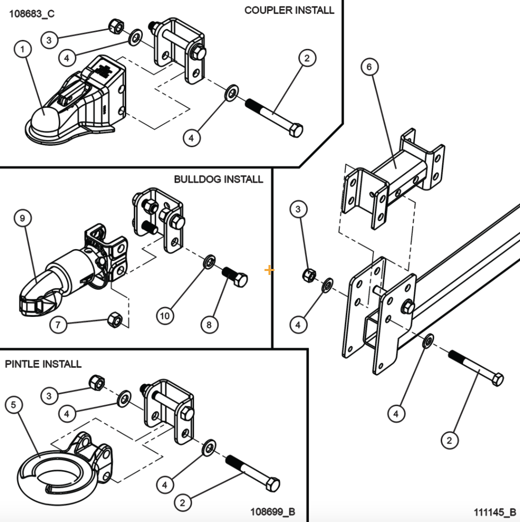 Tongue Couplers for Maxi-Lite Light Towers by Allmand