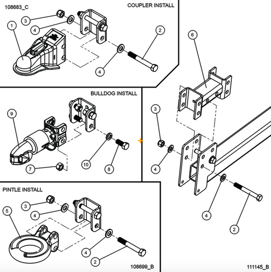 Tongue Couplers for Maxi-Lite Light Towers by Allmand