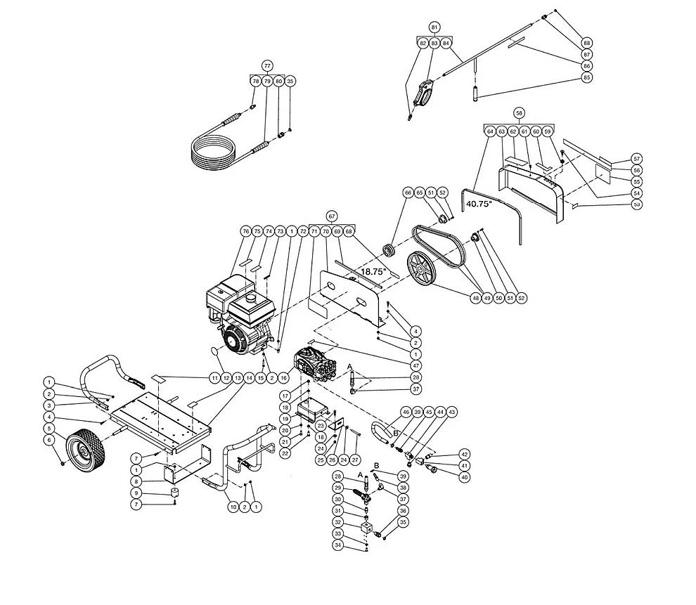 DC-3004-W4H6G (sn:0-11448402) Frame Assembly Parts by Mi-T-M