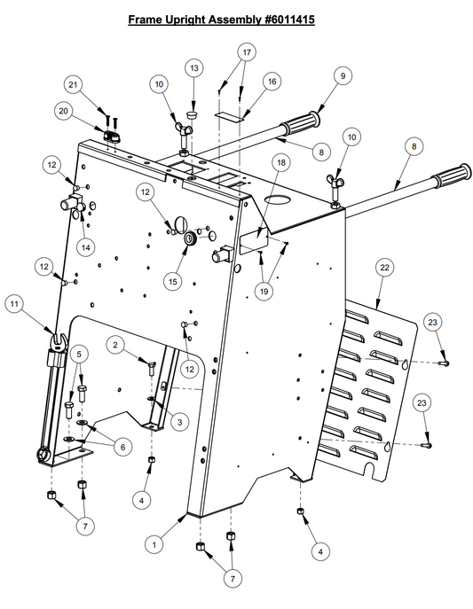 CC1800XL Frame Upright Assembly #6011415 Assembly Parts